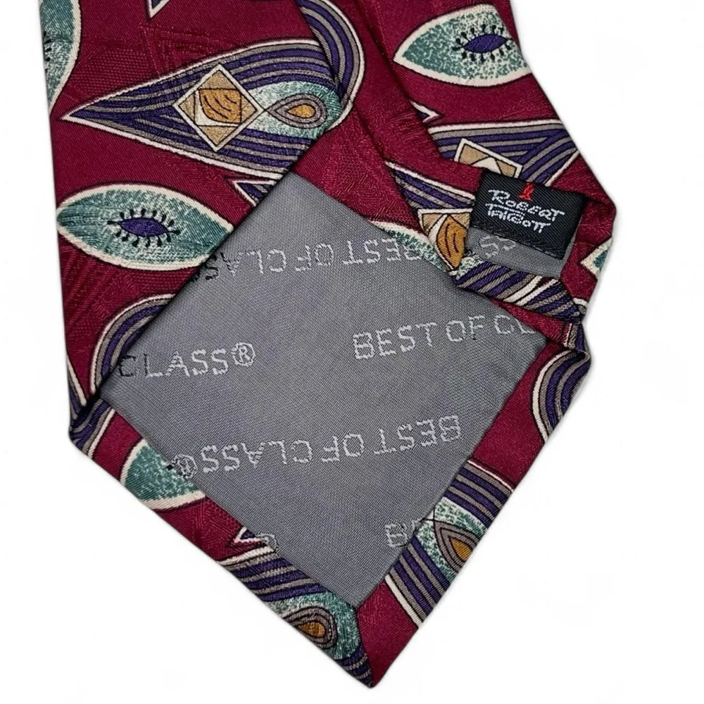 ROBERT TALBOTT Italian Hand Sewn Silk Best of Class Red Paisley Tie 58”
